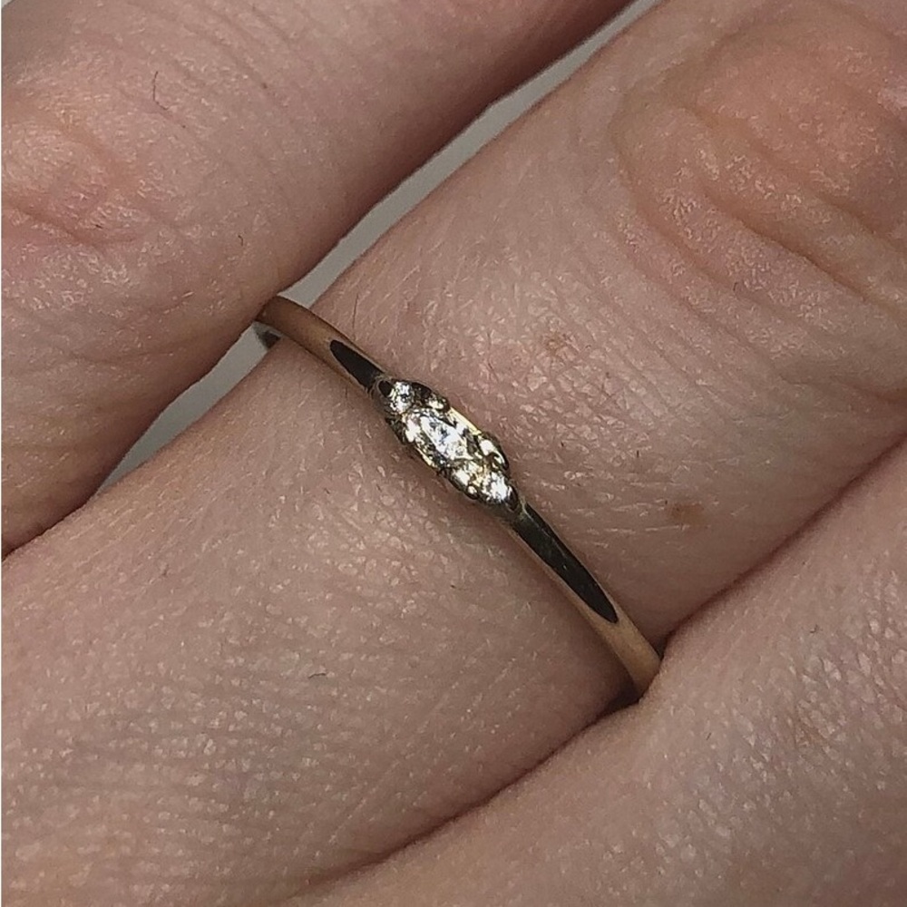 The “Marilyn” Elegant Gold Ring with Diamonds | 10K Solid Gold | Fine Jewelry